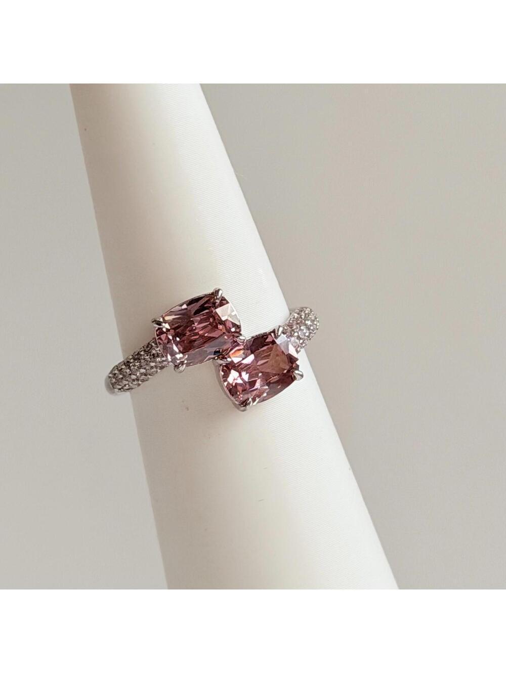 Bomb Party Ring Sz 8 "A Blissful Moment" Light Rhodolite on .925 Sterling Silver